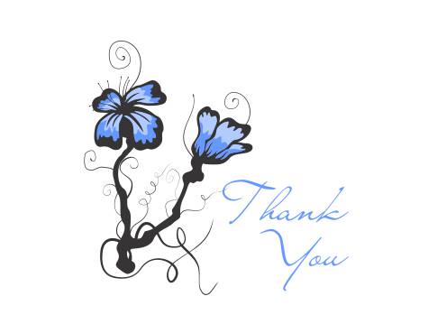 Baby Thank You Card 3 Blue
