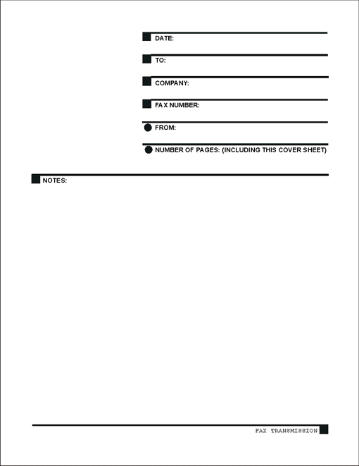 Fax Cover Sheet Example
