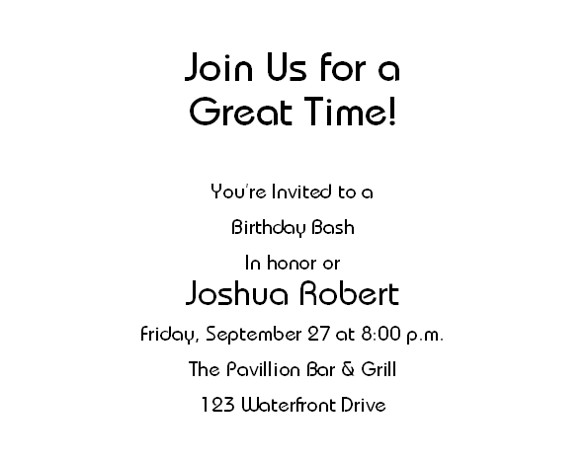 Free Printable Birthday Invitations 3 - Inside