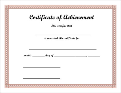 Printable Certificate 3
